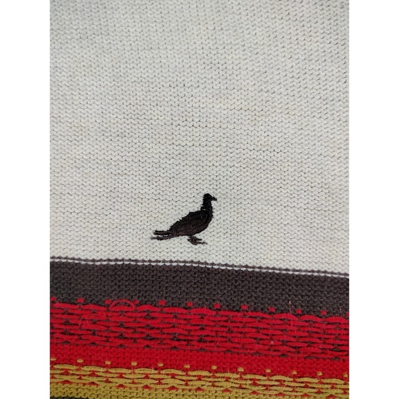 Jeff Staple Pigeon Sweater Mens 2XL Beige Hooded Striped Knit Casual Streetwear - Picture 6 of 14